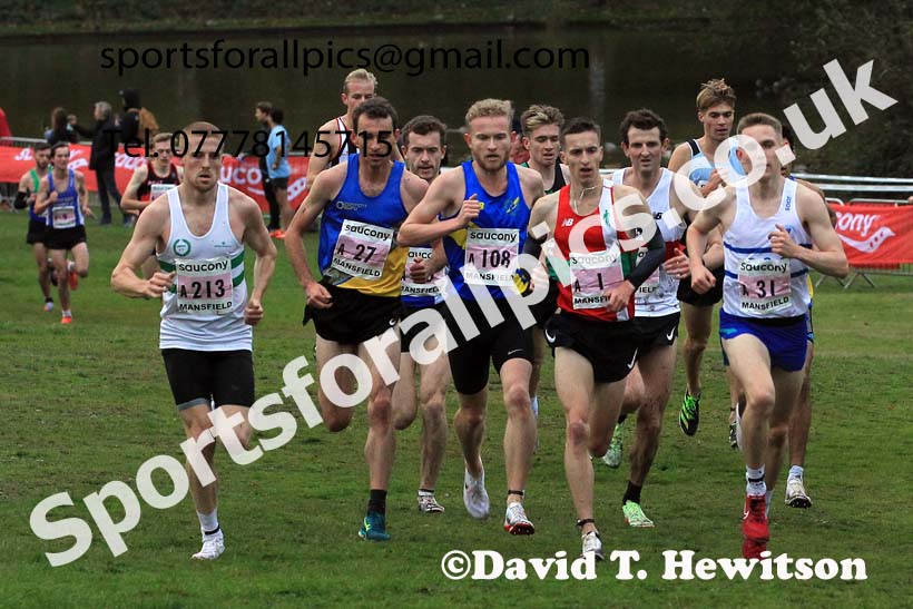 Senior Men, 2022 National Cross Country Relays, Berry Hill Park, Mansfield.  Photo: David T. Hewitson/Sports for All Pics